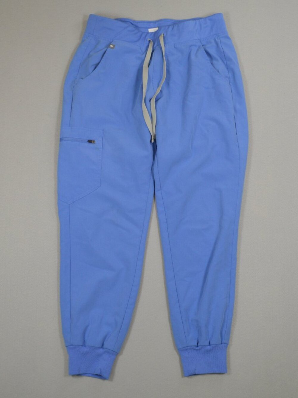 FIGS Scrub Jogger Pants Women Small Blue Technical Collection Cargo Zip Pockets